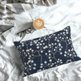 thumbnail image 3 of Cauagu Cherry Blossoms on Navy Background Print Pillow Covers with Envelope Closure,1PC Pillow Cases Decorative Pillow Case for Bed & Couch, Pillows Not Included-16"x24", 3 of 6