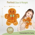 thumbnail image 4 of Microwave Heating Pad for Period Cramps, Microwavable Moist Heat Pack Hot Compress for Pain Relief, Cute Unscented Plush Heating Pad for Women Kids Girls, with Washable Cover, Gingerbread Man, 4 of 6