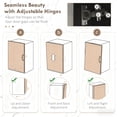 thumbnail image 3 of S-HOME Versatile Freestanding Cabinet with Glass Doors, Adjustable Shelves and Countertop for Dining Room Storage, Black, 3 of 11