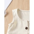 thumbnail image 5 of Coduop Kids Girls Summer Sleeveless Ruffle Hem Sling Vest + Solid Color Pants 2PCS Outfit Set, 5 of 9