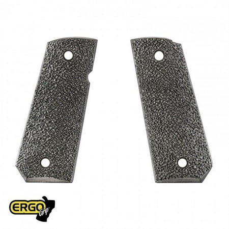 1911 Auto Frame - ERGO XTRO Officer's Model 1911 Grip Tapered Bottom Hard Rubber-Black