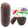 thumbnail image 2 of 12 Uds. Tazas de coco con pajitas de flor de hibisco para fiesta infantil Luau hawaiana, 2 of 7