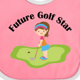 thumbnail image 4 of Inktastic Future Golf Star Girls Golfing Girls Baby Bib, 4 of 4