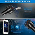 thumbnail image 3 of Transmisor Fm para coche con Bluetooth, cargador USB Dual, adaptador auxiliar, carga rápida manos libres, 3 of 4