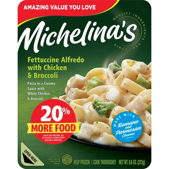 Michelina's Fettucine Alfredo with Chicken and Broccoli Meal 9.6oz (Frozen Dinner)
