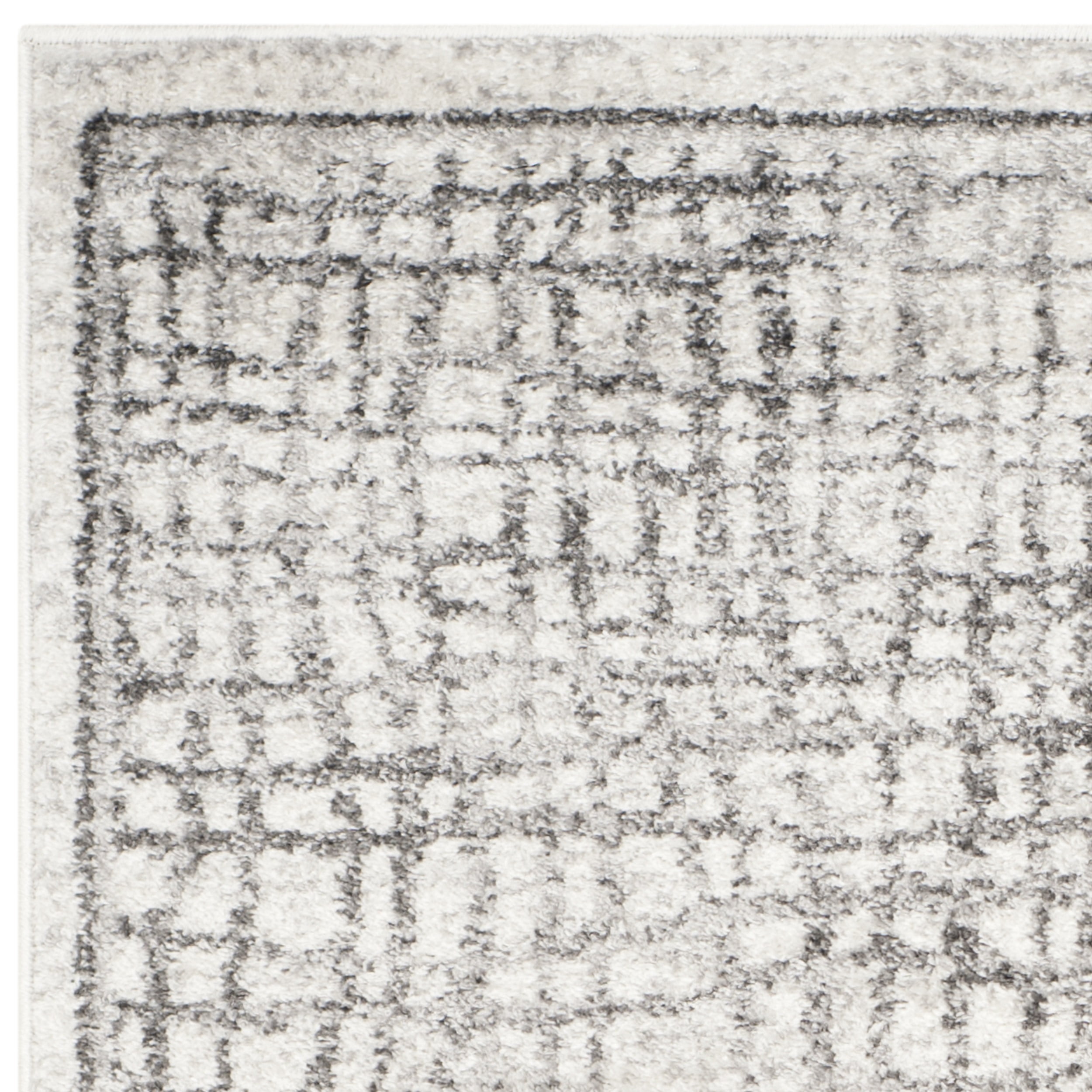 SAFAVIEH Adirondack Vasil Geometric Runner Rug, Silver/Ivory, 2'6" x 10'