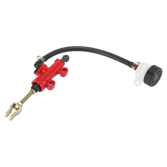 Rear Brake Master Cylinder Pump with Reservoir for Motorcycle Dirt Bike Pit Bike ATV Red