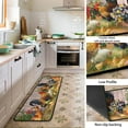thumbnail image 2 of Rooster Kitchen Rugs Set 2Pcs Non Slip Washable Kitchen Floor Rug and Mat Rooster Chicken Theme Kitchen Mat for Farmhouse Style Kitchen Floor Decor 17"x47"+17"x30", 2 of 6