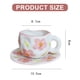 thumbnail image 2 of Taza de café de cerámica, bonita taza rosa con platillo, apta para la oficina y el hogar, apta para lavavajillas y microondas (250 ml)., 2 of 5