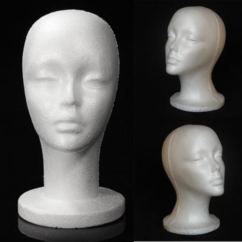 Details about   Head Model Wig hair Glasses Hat Headset Display Styrofoam Manikin Mannequin K8J2 