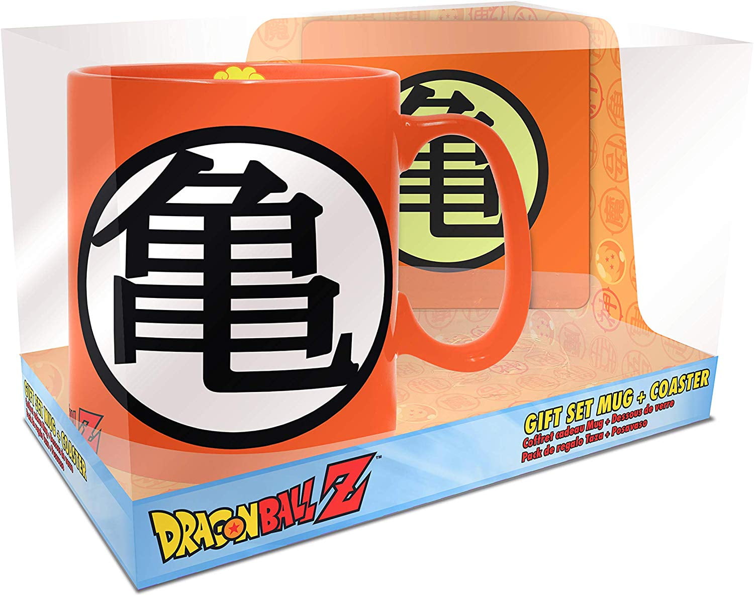 Dragon Ball Z - Goku Symbols Mug and Coaster Gift Set, Officially licensed Dragon Ball Z ...