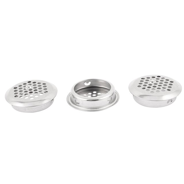 Kitchen Bathroom Metal Round Outlet Sink Basin Strainer 35mm Dia 3 Pcs