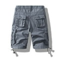 thumbnail image 3 of Swim Trunks for Men Mens Trunks Ndbuld Men's Plus Size Cargo Shorts Multi-Pockets Relaxed Summer Beach Shorts Pants Gray XL, 3 of 3