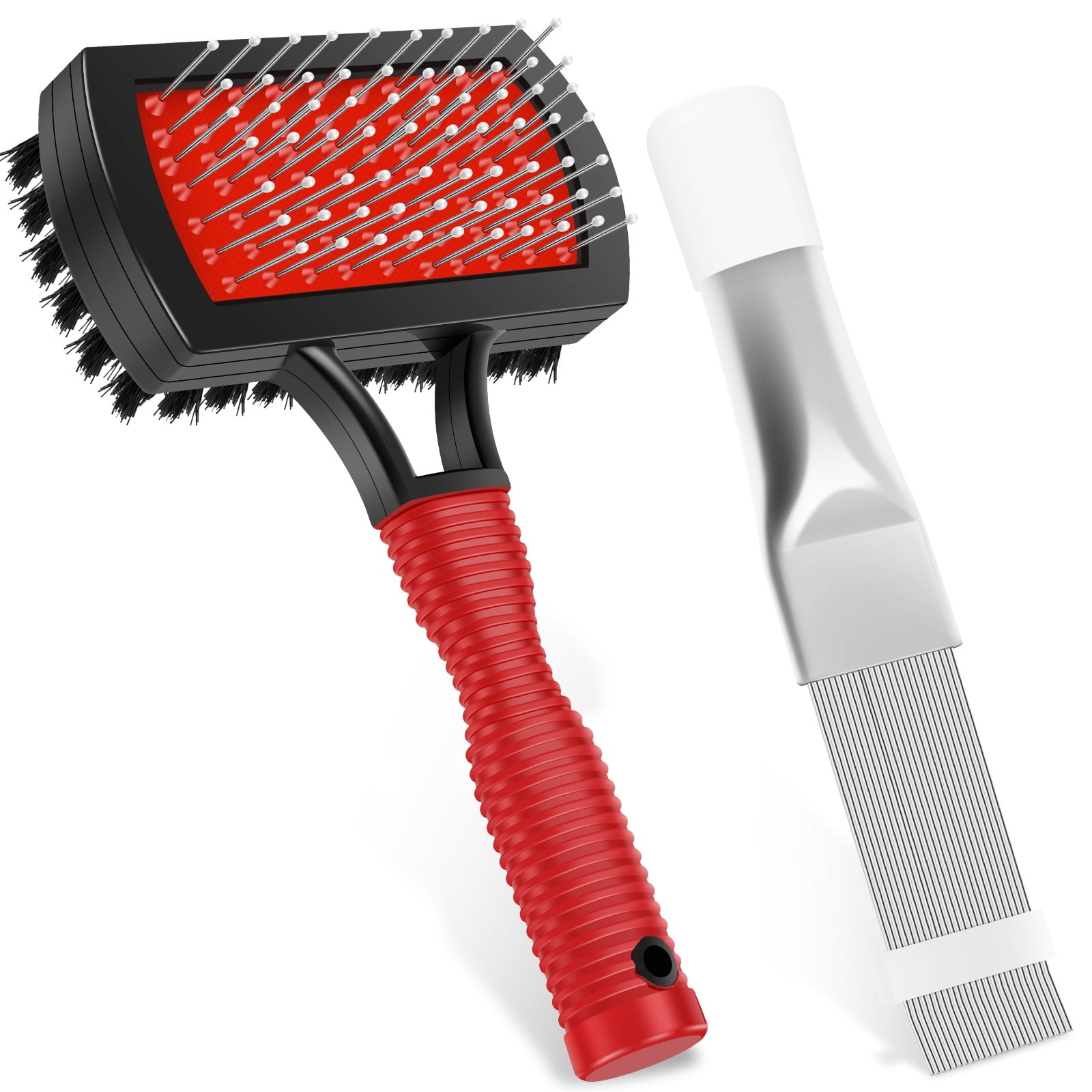 Kit Nettoyage Ailettes Climatiseur - Peigne Métal + Brosses, Pour Radiateur Climatisation, Réfrigérateur, Camping-car