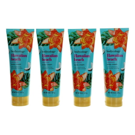 Hawaiian Beach by Bodycology,4 Pack 8oz Moisturizing Body Cream women
