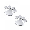 thumbnail image 5 of 3D Chrome Dog Paw Footprint Sticker Decal Auto Car Emblem Decal Decoration (Silver), 5 of 7