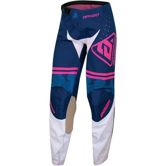 Answer A23 Arkon Trials Youth MX Offroad Pants Blue/White/Magenta 22 USA