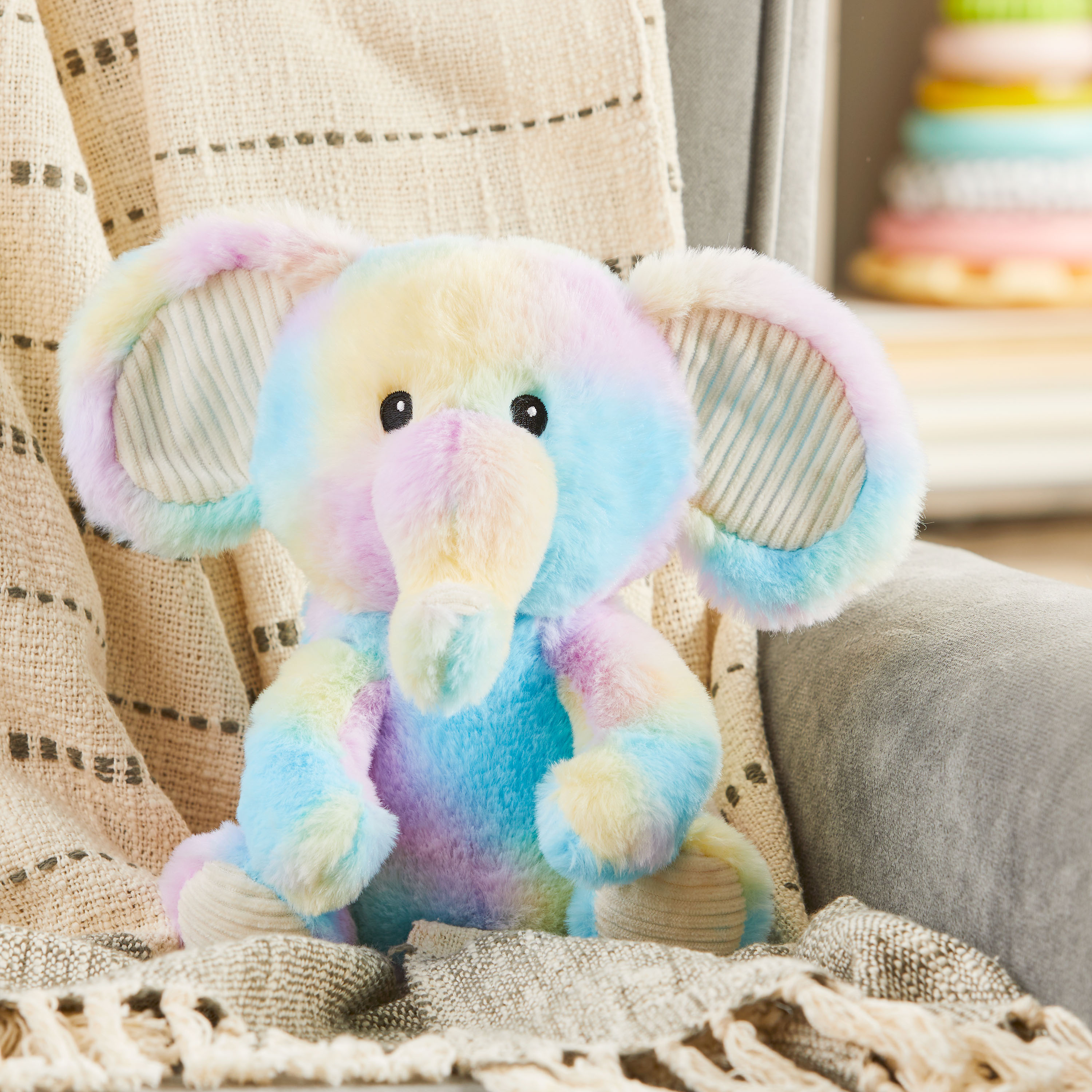 Spark Create Imagine Tie Dye Elephant Plush Toy, for All Ages - image 2 of 7