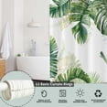 thumbnail image 4 of Tropical Plants Shower Curtain, Green Botanical Palms Monstera Leaf Gold Banana Leaves Bathroom Curtain Home Decor Waterproof Fabric Machine Washable with 12 Hooks, 4 of 6