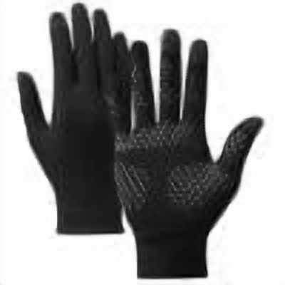 SuTry Men and Women's Winter Gloves Solid Color Outdoor Work Dirtproof with Fleece Lining Warm Stretched Thick Knitted Material Thermal(Black#1,Free Size)