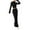 Black, variant on Women's Long Sleeve Maxi Dress Two-Piece Set - Fashionable, Casual & Comfortable Outfit, Perfect for Daytime Events and Relaxation,Khaki,S