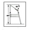 Alvin Table Black Base White Top 36" x 48"