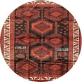 thumbnail image 1 of Ahgly Company Machine Washable Indoor Round Traditional Dark Gold Brown Area Rugs, 4' Round, 1 of 7