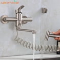 thumbnail image 2 of Alenartwater Kitchen Faucet Wall Mounted Rotable Sink Tap Dual Hole Single Handle Cold and Hot Water Mixer, 2 of 7