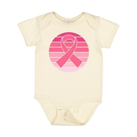 

Inktastic Breast Cancer Pink Ribbon Retro Gift Baby Girl Bodysuit