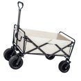 thumbnail image 3 of Carrito plegable carrito de viaje pesado carrito de comestibles plegable carrito de compras al aire libre camping car 8 pulgadas ruedas blancas, 3 of 10