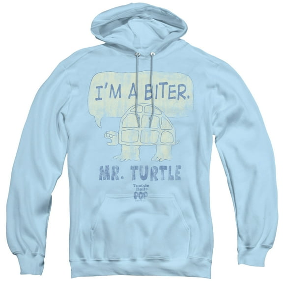 Tootsie Roll Im A Biter Adult Pullover Hoodie Sweatshirt Light Blue