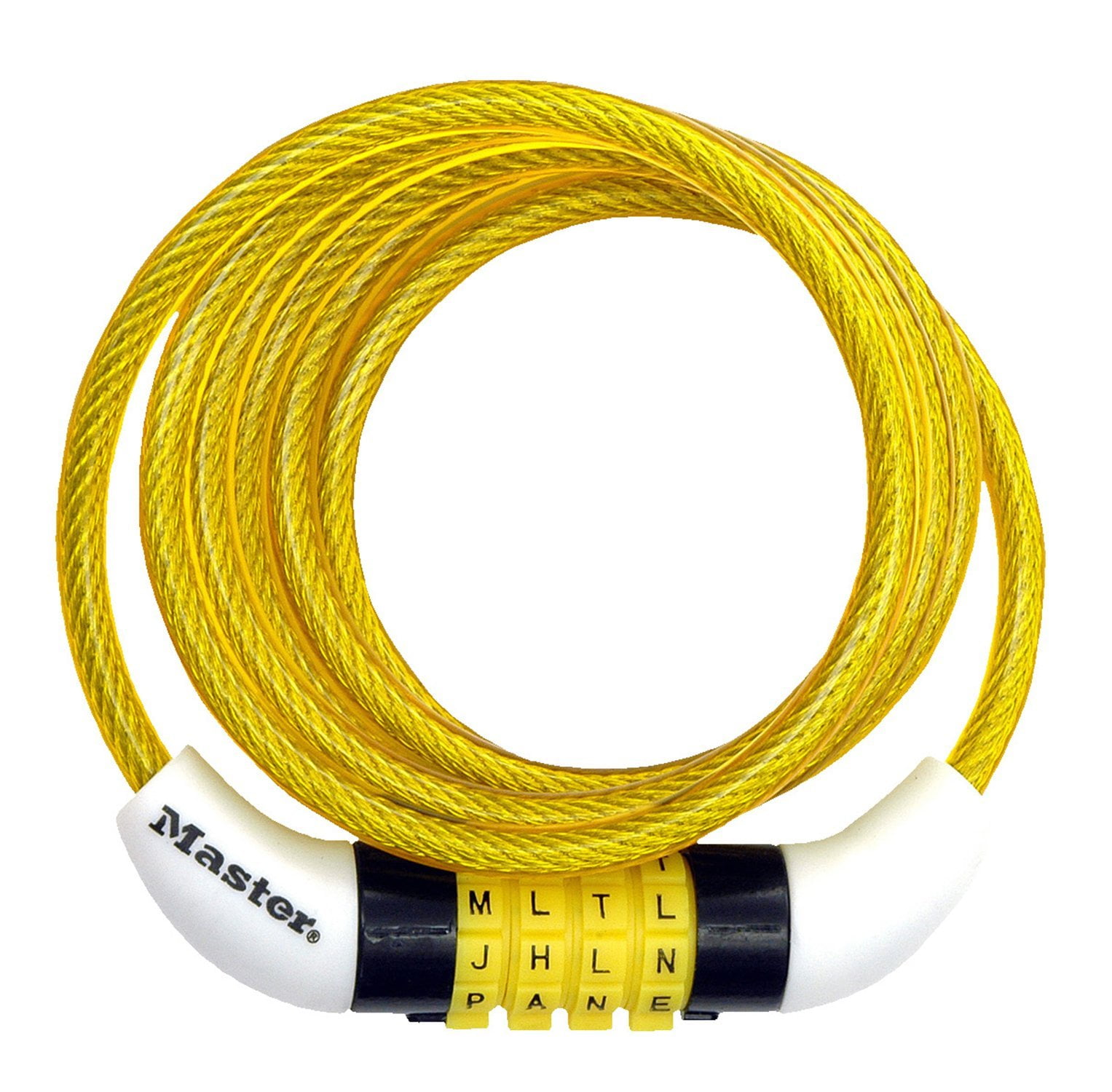 Master Lock 8152DASTWD 5ft Combination Cable Lock in Assorted Colours, Master Lock 8152DASTWD Word Combination Cable Lock