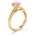 thumbnail image 3 of Gem Stone King 1.50 Ct Round Pink Zirconia 10K Yellow Gold Solitaire Engagement Ring, 3 of 4