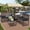 4PCS/Brown Rattan/Black Cushions, variant on Ainfox 4-Piece Outdoor Wicker Patio Set with Cooler Storage Box, Gray Rattan & Blue Cushion