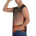 thumbnail image 3 of Lsque Astronaut On Mars A Print Men's Cotton Blend Sleeveless Muscle Shirts (S-3XL)- Moisture Wicking, Odor Protection, UPF 30+,X-Large, 3 of 8