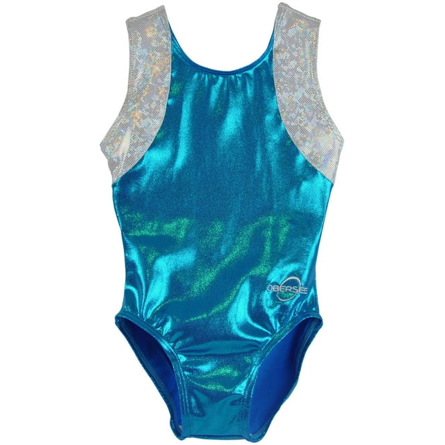 Obersee - O3GL054CS - Girl's Girls Gymnastics Leotard - Cross Back Turquoise | Child (4-6 Years)