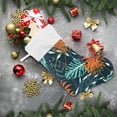 thumbnail image 6 of Coolnut 17.7 Inch Christmas Stockings, 1 PCS Abstract Tropical Plant Leaves Presonalized Large Stocking Sock for Family Holiday Xmas Party Decorations, 6 of 7