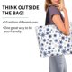 thumbnail image 2 of Balery blue Snowflake Prints Bolsa Tote Estilo Estético con Cremalleras, Bolsa de Hombro, Bolsa de Compras Grande y Plegable, 2 of 8