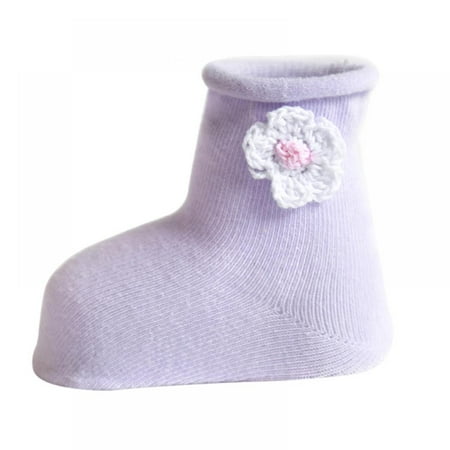 

Newborn Baby Flower Print Sole Soft Sock Boys Girls Infant Toddler Anti-slip Floor Socks