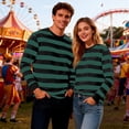 thumbnail image 2 of CONZONE Carnival Men's T-Shirts Short Sleeve T Shirts for Men Casual Crew Neck Striped Lightweight Tees Soft Cozy Athletic Tops, 2 of 5