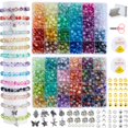 thumbnail image 1 of Kit de perlas de vidrio para hacer joyas REVKI 1300 piezas 8 mm con accesorios, 1 of 7