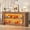 Brown, variant on 63" Farmhouse Console Table with Smart LED Lights & Power Station, 3-Tier Narrow Sofa Table with Outlets, USB-C for Entryway, Hallway, Living Room, White