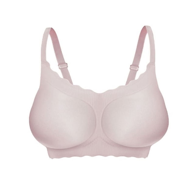 Sujetador de copa extensible con tiras de gelatina y soporte suave para mujer, sujetador de pecho pequeño con fruncido grande sin costuras Pure Desire con dibujos animados y pecho engrosado