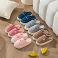 thumbnail image 4 of Cute Rabbit Slippers Winter Warm Home Shoes Non Slip Plush Bedroom Slippers, 4 of 9