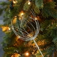 thumbnail image 4 of Sparkling Glitter Artificial Flower Branch for Christmas Tree - Decorative Rattan Wreath Arrangement to Enhance Holiday Home Ambiance(White), 4 of 6