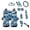 Hibiscus Palm Tree Blue Stripe, variant on Leopard Car Seat Covers Full Set 14 Pieces Auto Accessories Universal Fit Flower Steering Wheel Cover Leopard Seat Belt Pads Coasters Flower Keychain for Truck SUV Van
