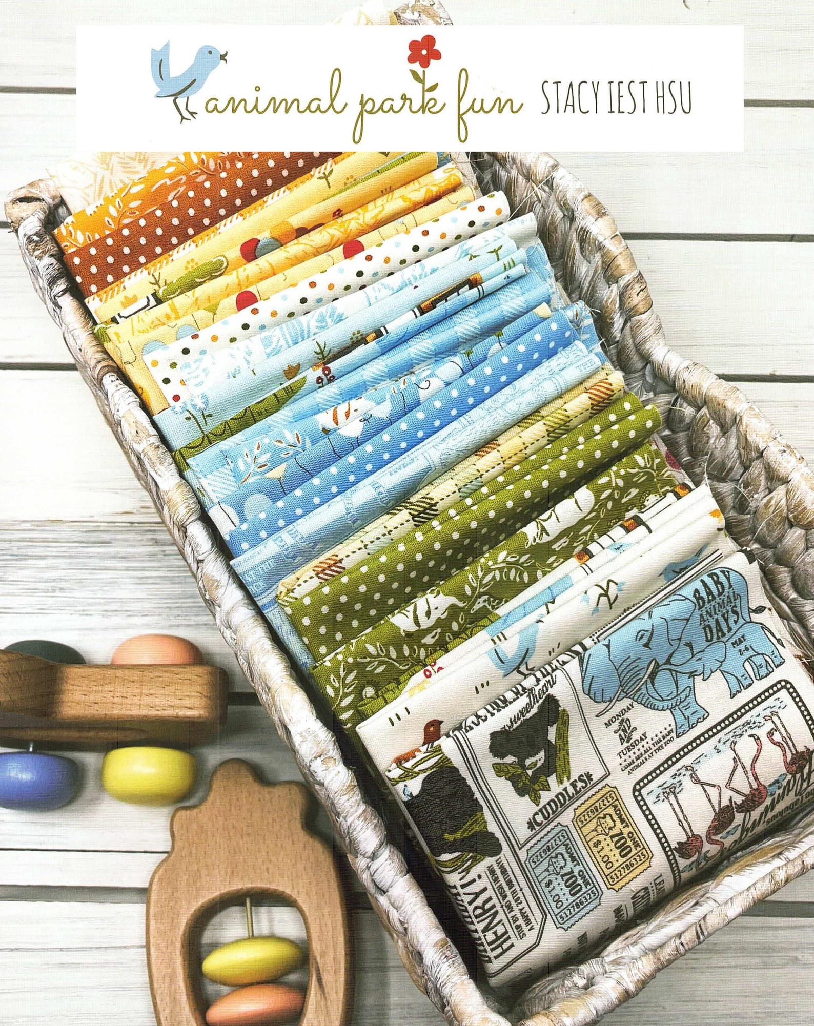Moda Fabrics Animal Park Fun Layer Cake by Stacy Iest Hsu 10-inch Precut Fabric Squares (42 pcs)