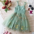 thumbnail image 4 of Weebloom Flower Girl Dresses For Wedding Birthday Toddler Fly Sleeveless Embroidered Flowers Prints Dresses Clothes Formal Party Green Girls Dresses, 4 of 4