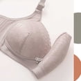 thumbnail image 7 of VONCOS Womens Wireless Bra Plus Size Full Coverage Lace Comfort Everyday Seamless Supportive Adjustable Straps Bra Gray 36-46,Size 44, 7 of 7