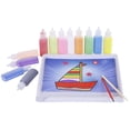 thumbnail image 4 of 12 paquetes de tarjetas para pintar con arena para niños, kit de manualidades con papel para colorear con 12 botellas de arena de colores para niños (rojo), 4 of 5